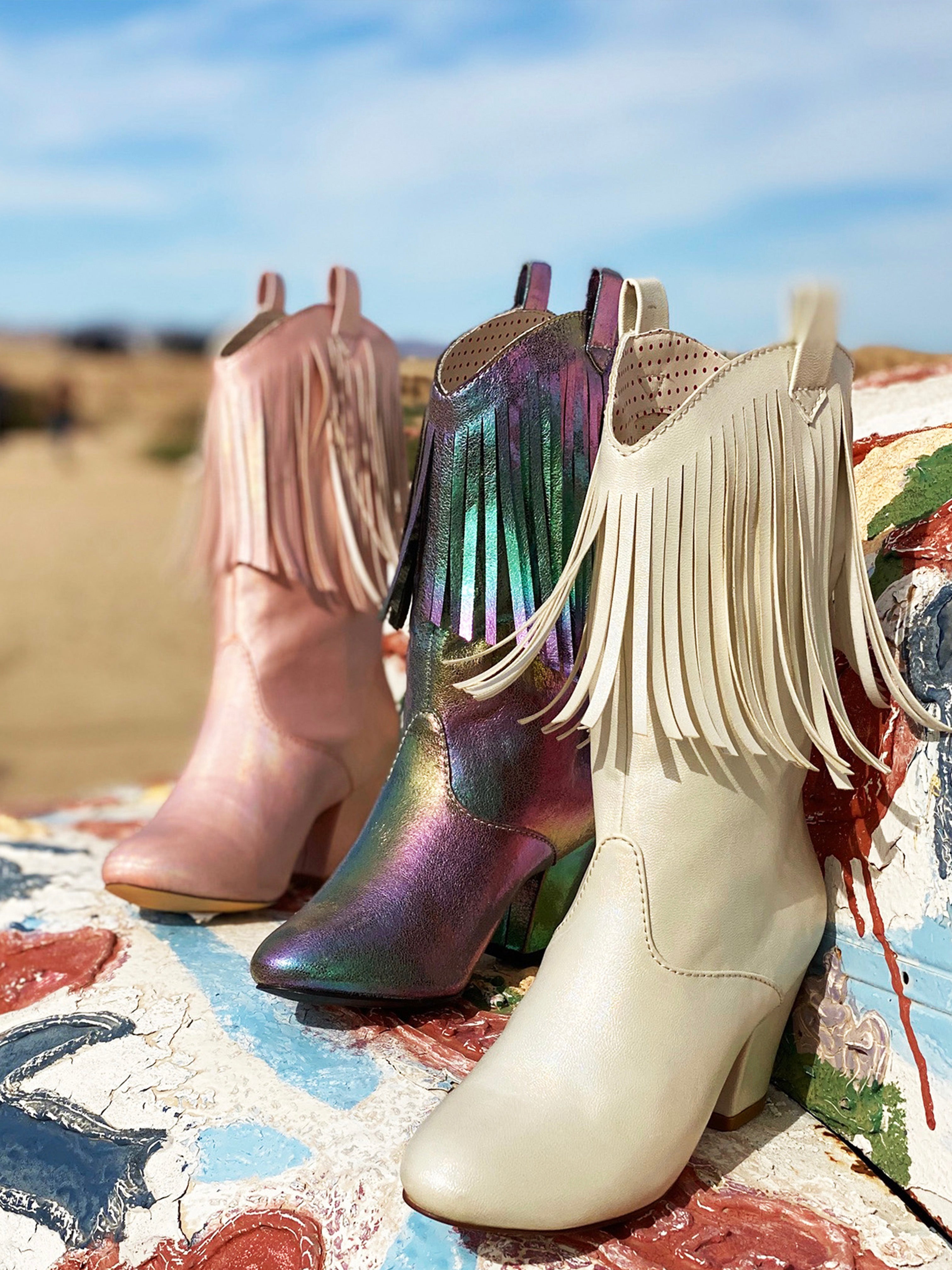 Iridescent sale cowboy boots