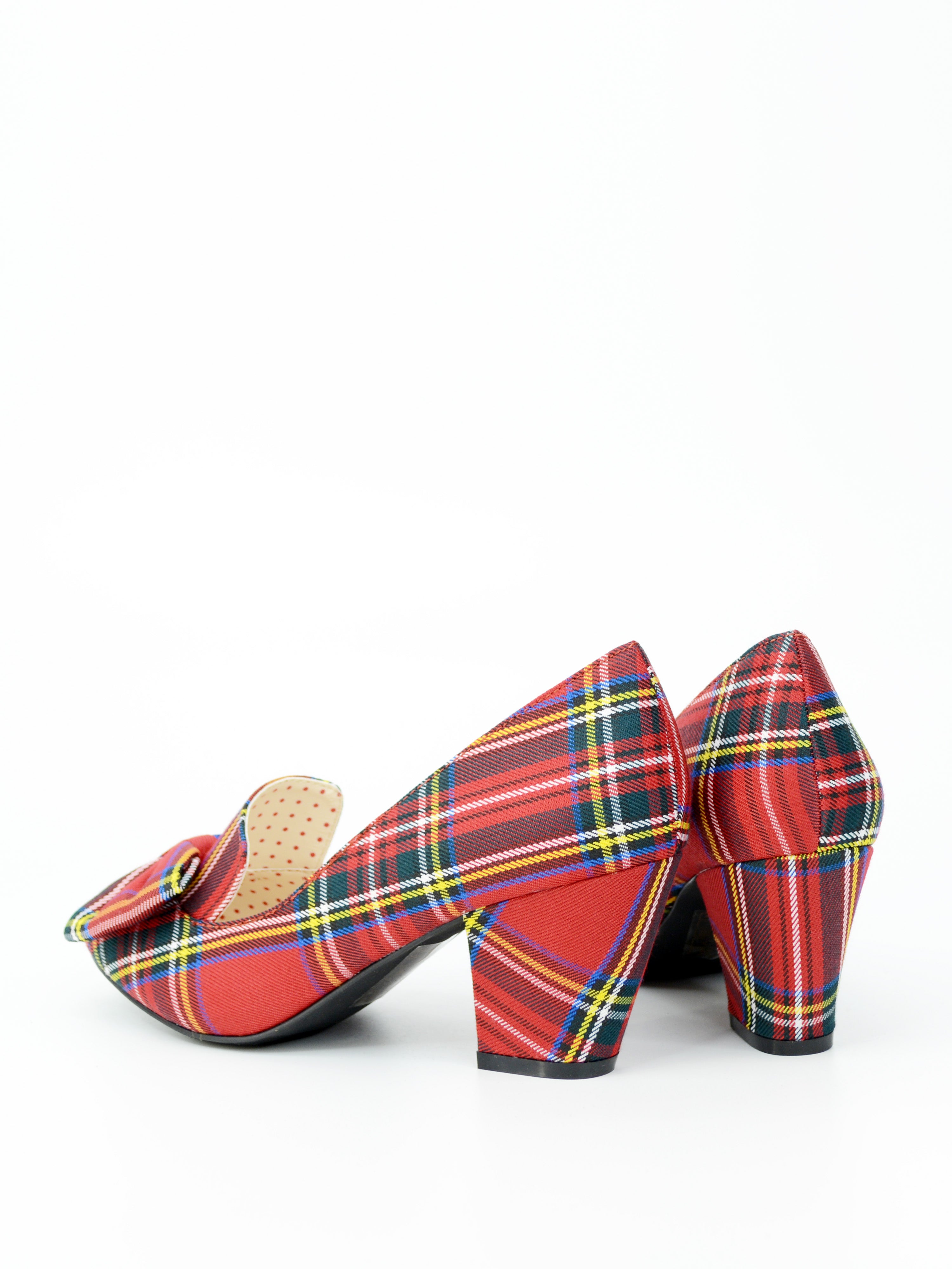 Plaid on sale pumps shoes