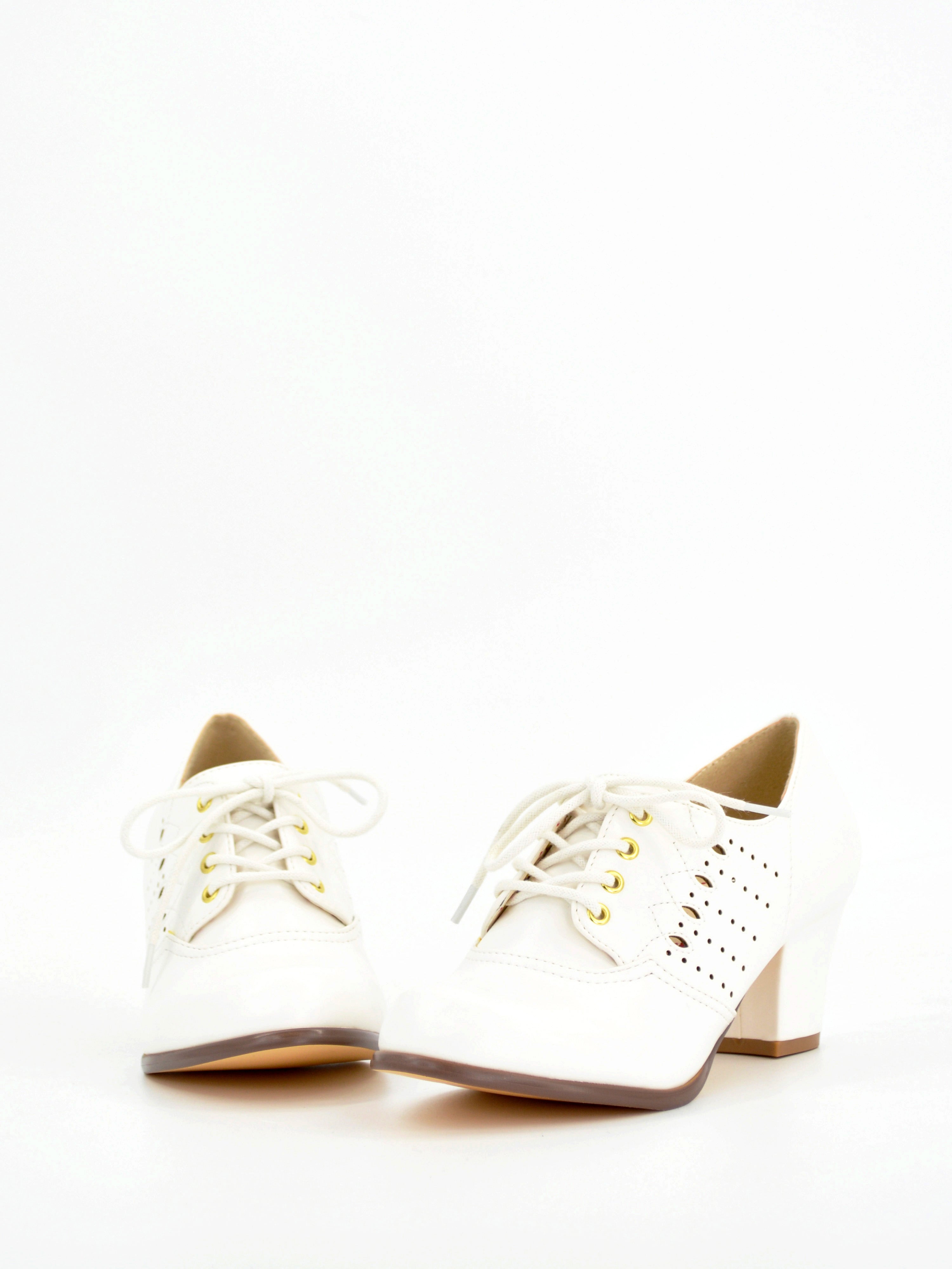 White clearance oxford heels