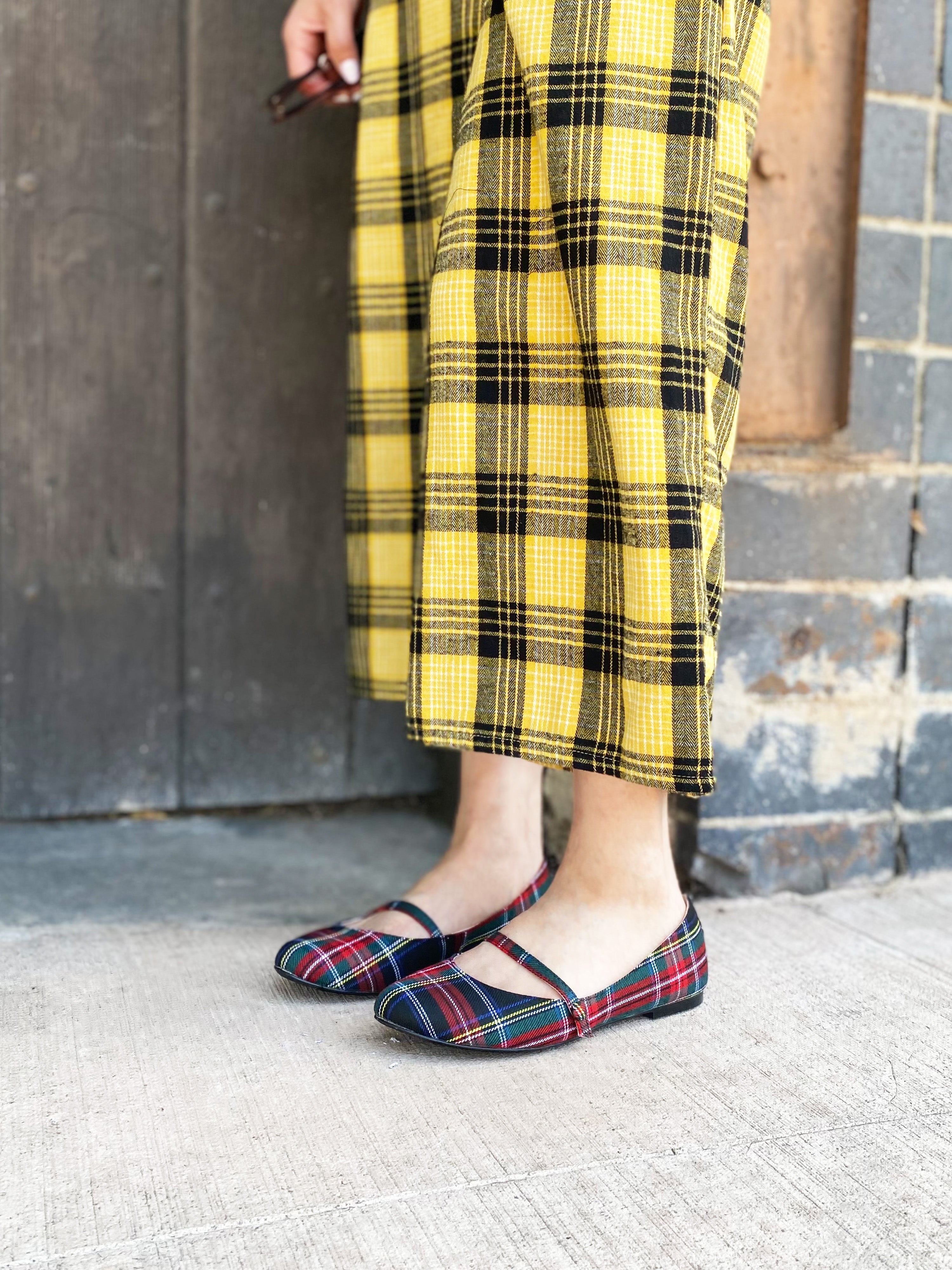 J crew best sale plaid flats