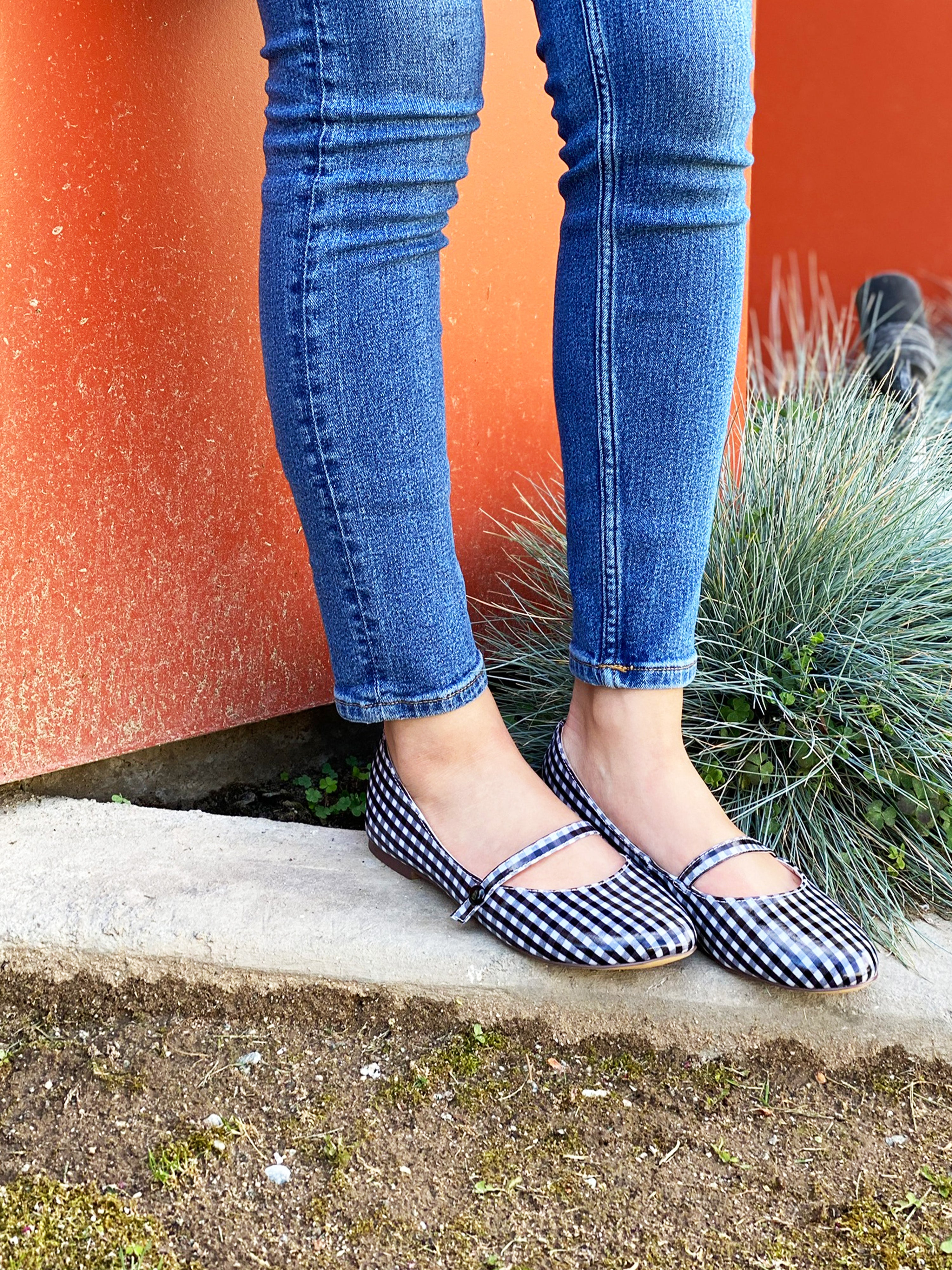 Gingham ballet sale flats